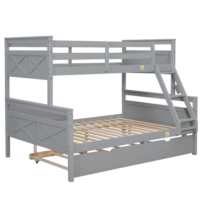 Bunk Bed With Ladder And Safety Guardrail