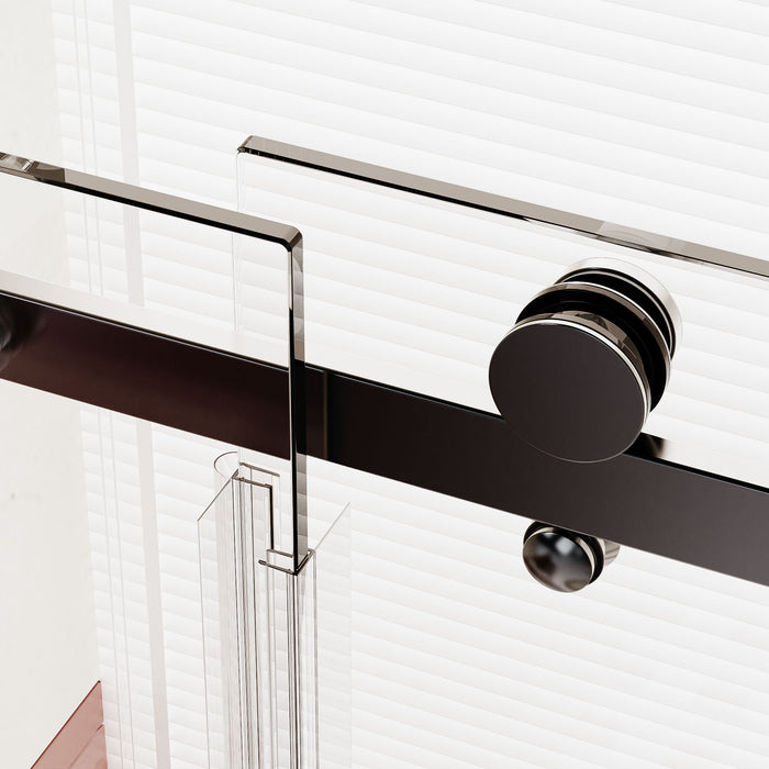 Frameless Single Sliding Shower Door, Sgcc Tempered Glass, Reversible