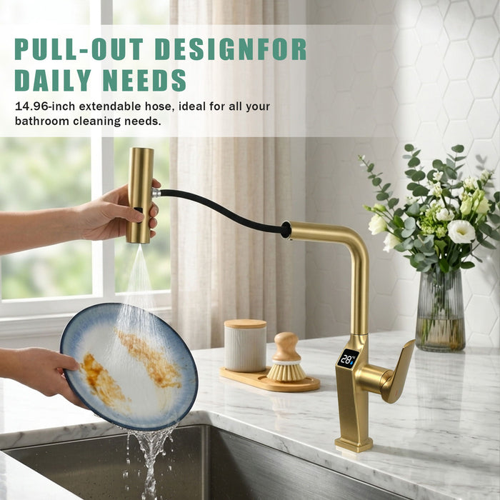Touchless Kitchen Faucet With LED Display
