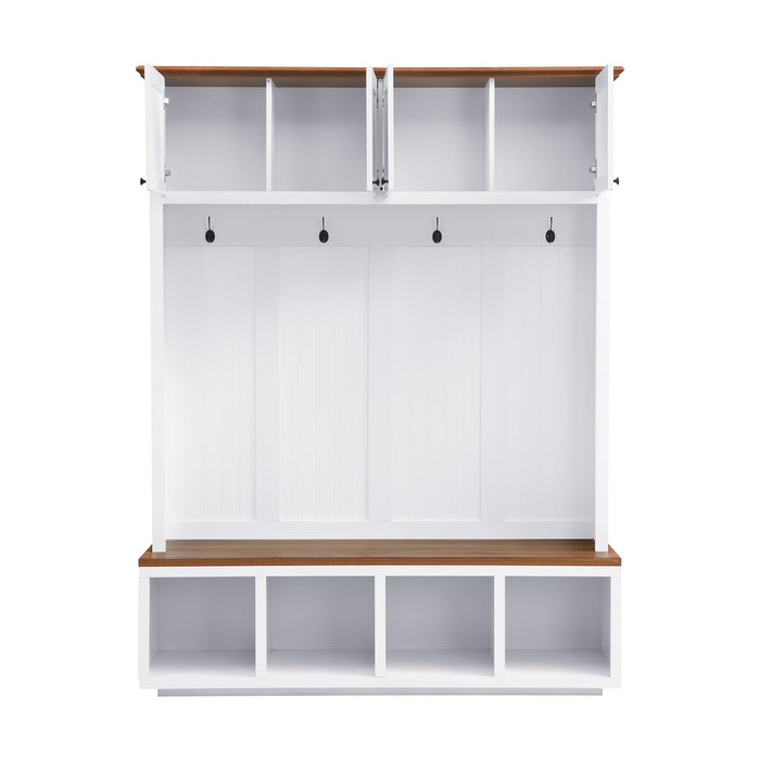 Entryway Hall Tree With Bench And Storage