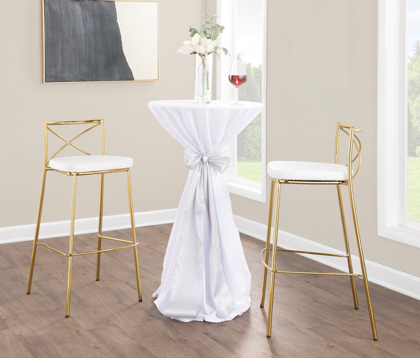 Modern Charlotte - Contemporary Fixed Height Barstool (Set of 2)