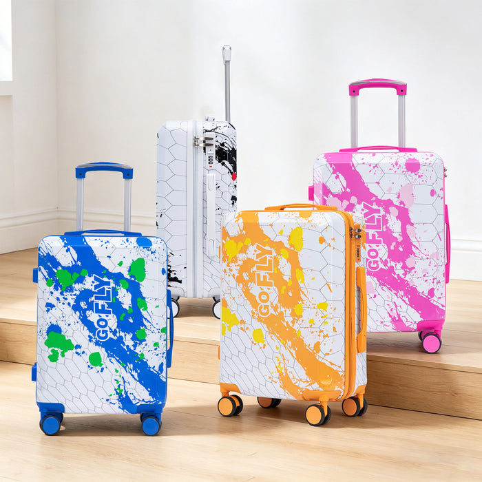 Luggage With Combination Lock, Lightweight Carry-On Suitcase