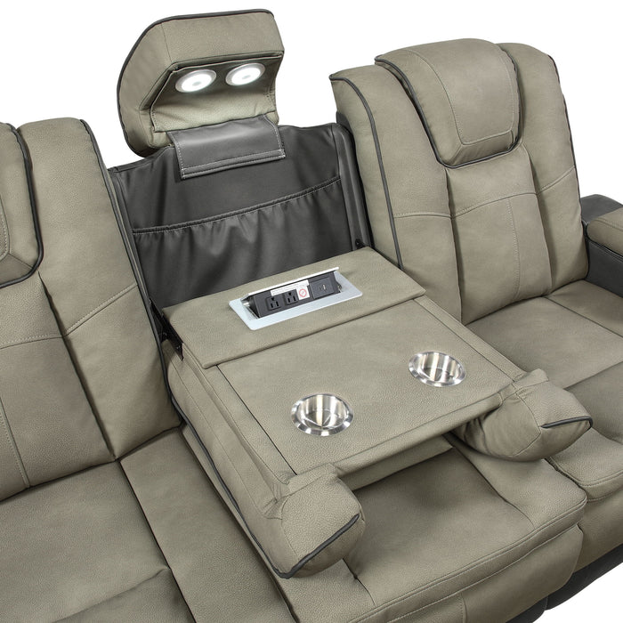 Bruno - Power Reclining Sofa With LED Lighting