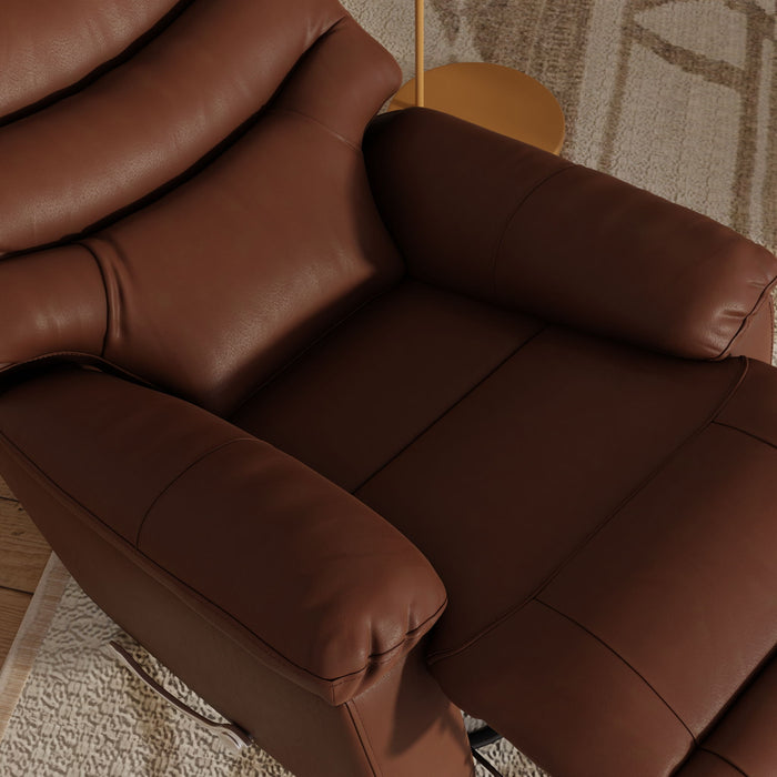 Oslo Antelope - Swivel Glider Recliner With Manual Footrest