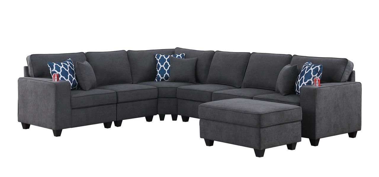Cooper - Sectional Sofa With Ottoman And Cupholder