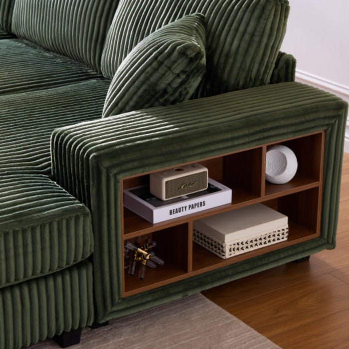 Convertible Sectional Sofa, Sleeper Oversized Living Room Lounge