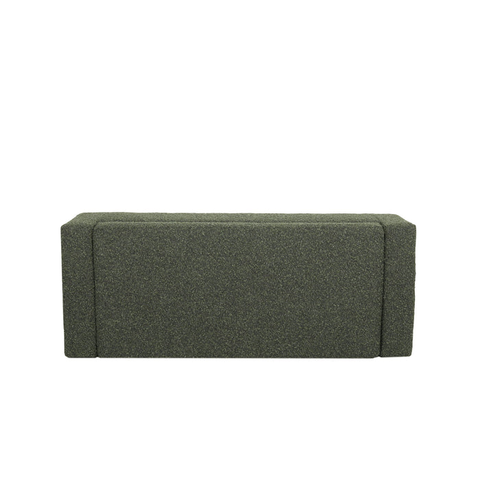 Textured Fabric Ottoman Bench With Hinged Lid