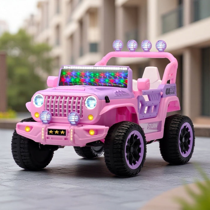 Electric Car With Remote Control, Colorful LED Lights, USB & MP3