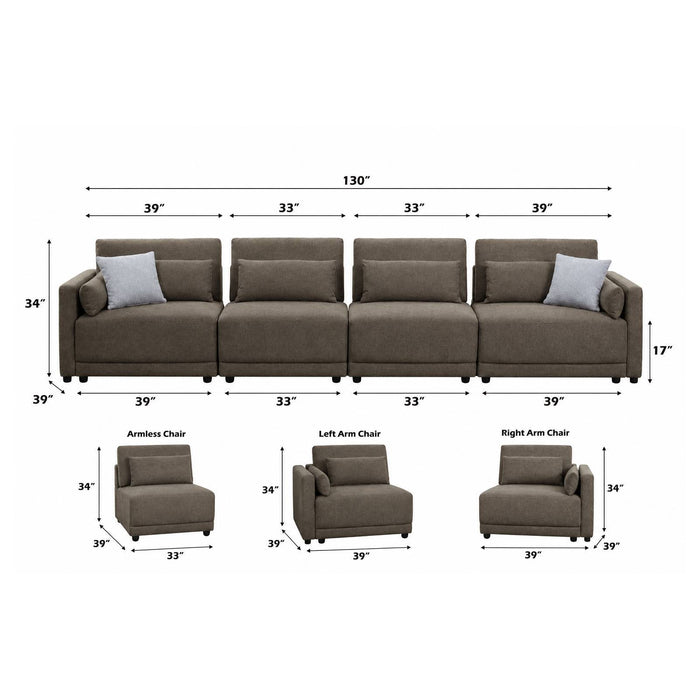 Rylie - Modular Sectional Sofa With Toss Pillows