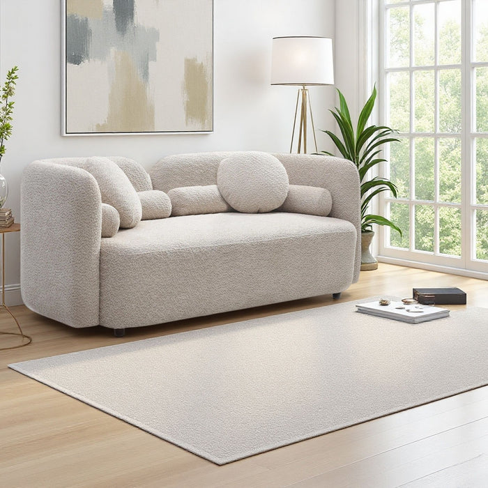 2 Seater Sofa Couch For Living Room - Light Beige