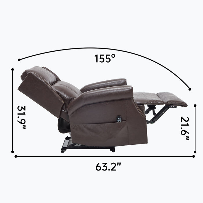 Manual Recliner Chair With Heavy Duty Motion Mechanism, 8 Vibrating Nodes And 3 Massage Modes For Living Room