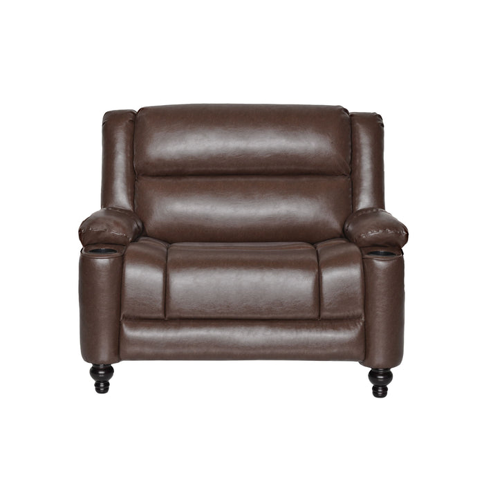 Tufted Design Wide Manual Recliner Chair
