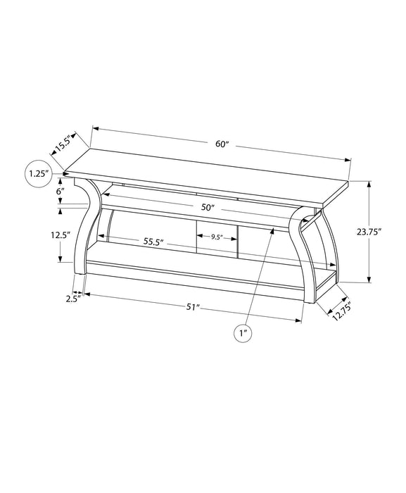 TV Stand, Console, Media Entertainment Center, Storage Shelves