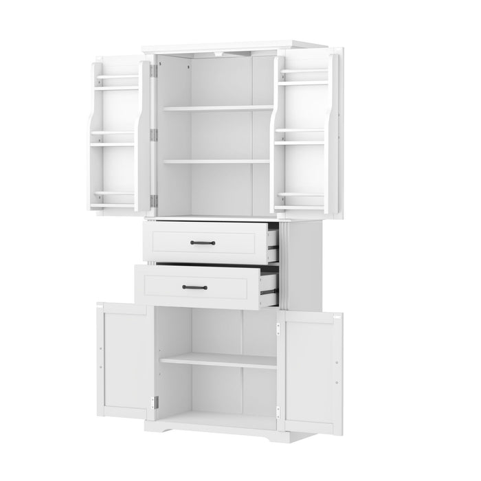 Elegant Multi Functional Storage Cabinet With Slide Rail Drawers, Adjustable Shelves