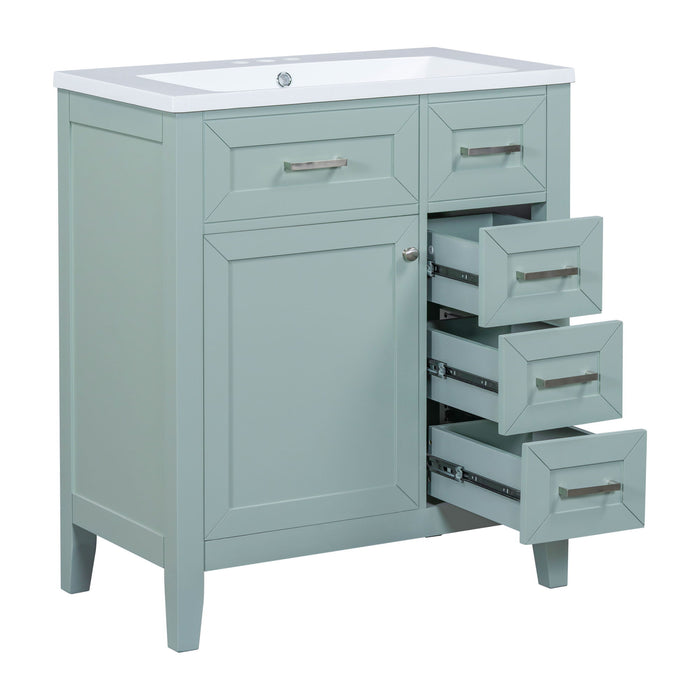 Modern Bathroom Vanity With Sink Combo, 3 Drawers