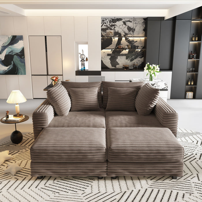 Modern Comfy Upholstered Sofa Cloud Couch & Deep Seat Couches