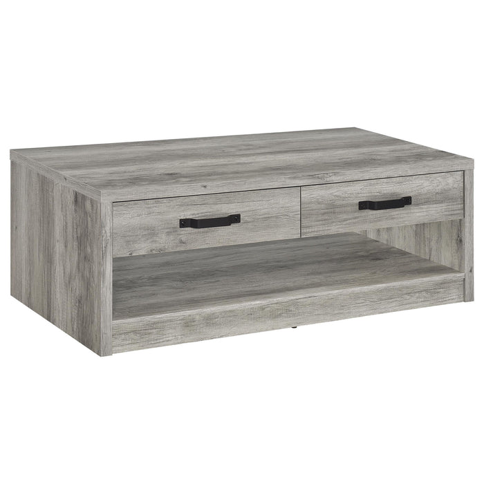 Nuberg - 2 Piece And End Table Set With Storage Drawers - Gray