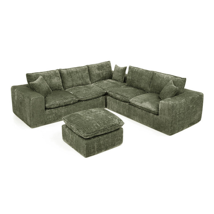 Sectional Sofa With Moveable Ottoman