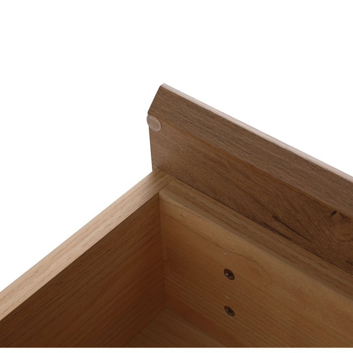 Modern Minimalist 60" Bathroom Cabinet With Soft Close Drawers And Floating Mounting Design - Imitative Oak