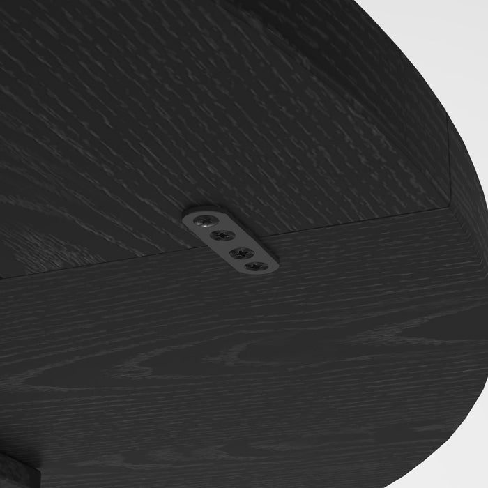 Farmhouse Round Dining Table With Storage Base