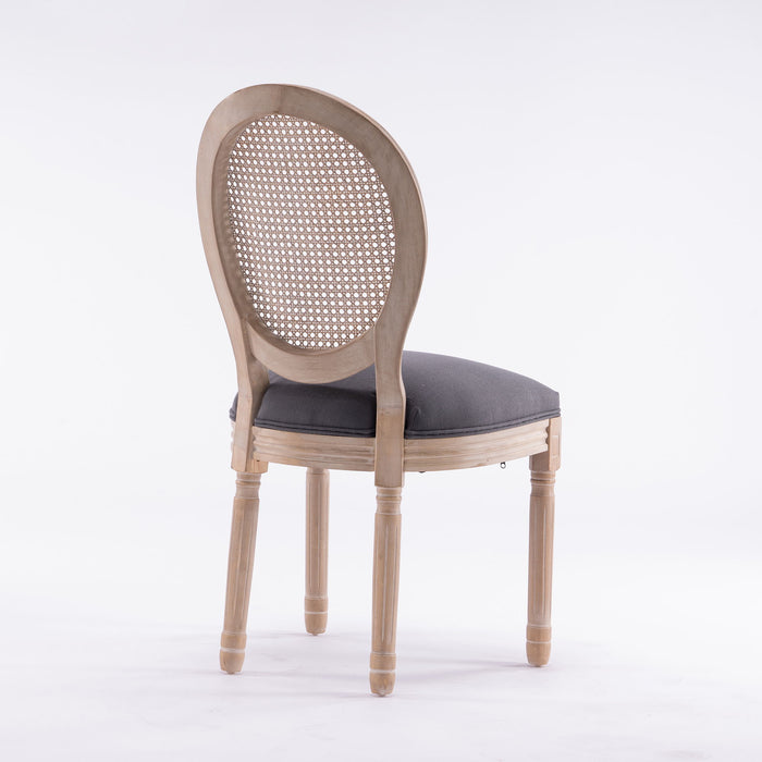 French Country Dining Chairs & Round Back (Set of 2)