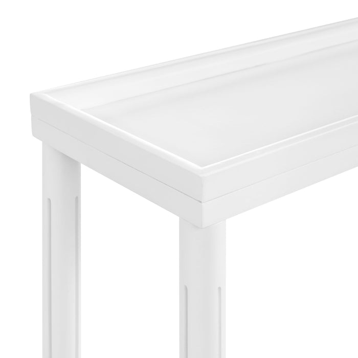 Narrow Side End Tables With Shelf (Set of 2)