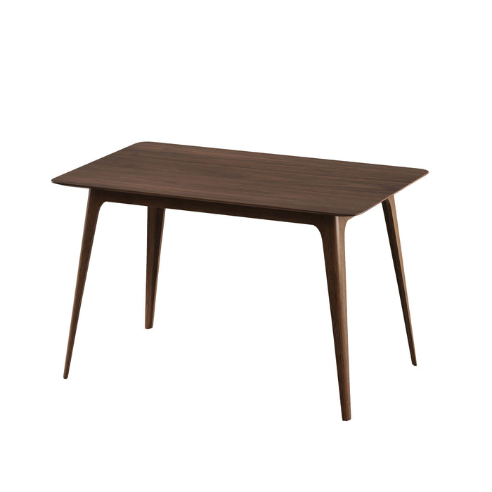 5 Piece Dining Set With Table And Upholstered Chairs - Light Beige / Walnut
