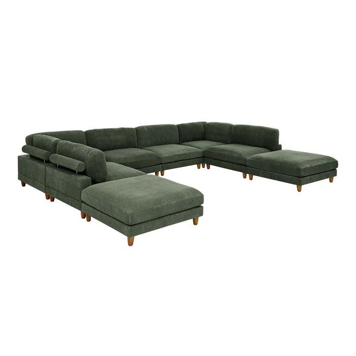 Modern Modular Sectional With Adjustable Back Support