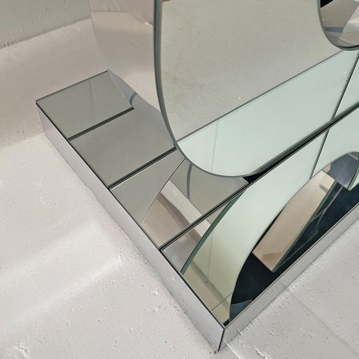 Double C - Base Rectangular Sofa Table For Living Room - Silver