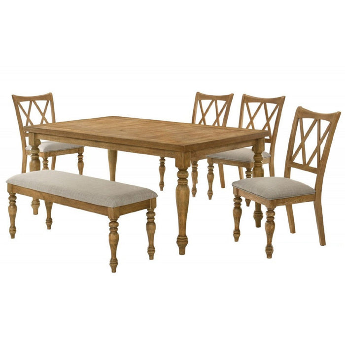 Dining Chair, Double X Back Kitchen Chairs (Set of 2) - Brown
