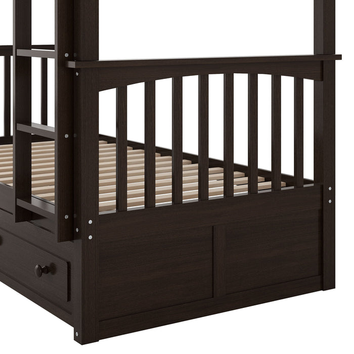 Bunk Bed With Drawers, Convertible Design