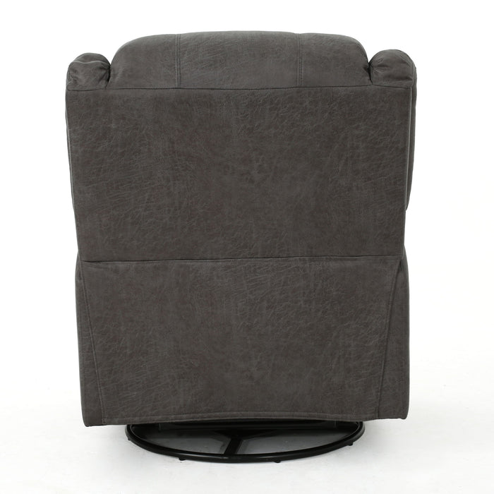 Contemporary Glider Recliner With Swivel Function