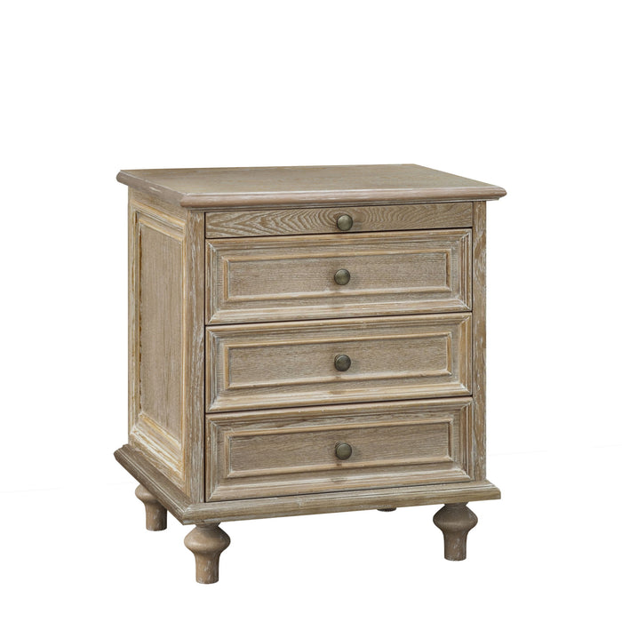 Farmhouse Nightstand With 4 Drawers