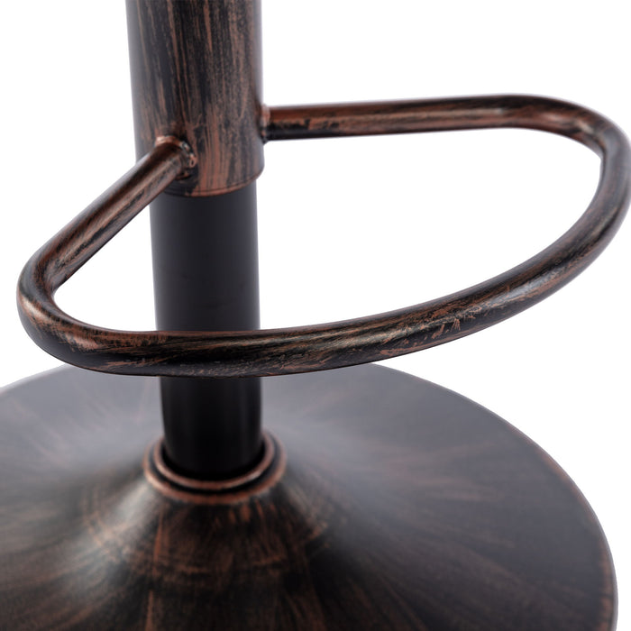 Modern Swivel Bar Stools Adjustable Counter Chairs With Footrest (Set of 2)