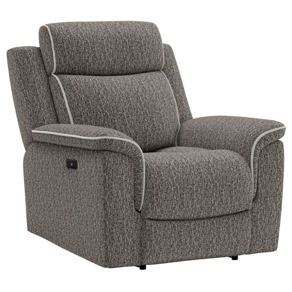 Arthur - Zero-Gravity Power Recliner With USB-A/USB-C Charging, And Pillow-Top Arms - Speckled Slate