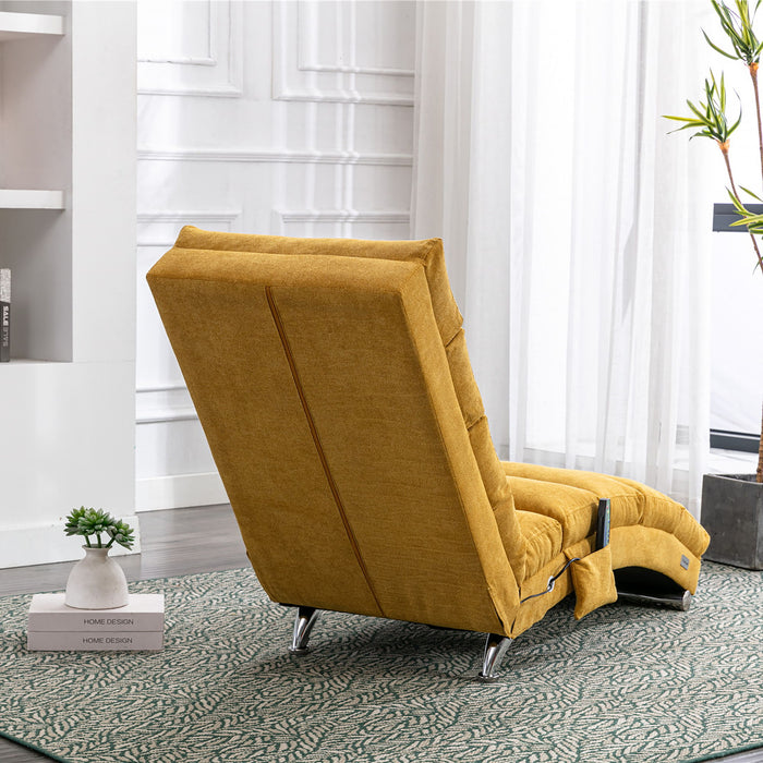 Massage Chaise Lounge Indoor With Remote Control, Ergonomic Electric Massage Lounger