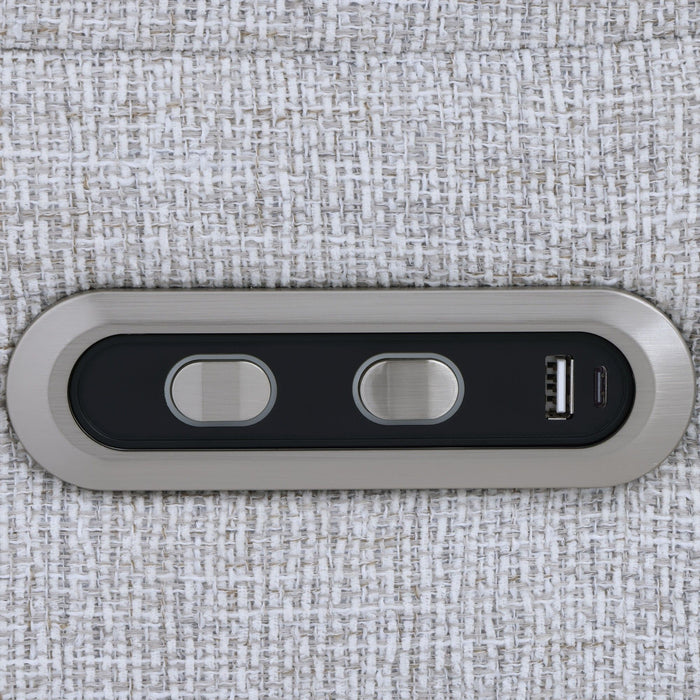 Eastre - Power Motion Sofa With USB Port - Gray