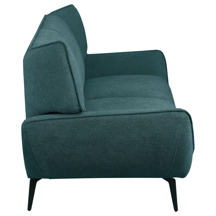 Logan - Flared Arm Sofa Sofa - Teal Blue