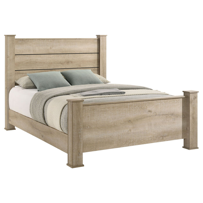 Sansome - Queen Panel Bed - Oak