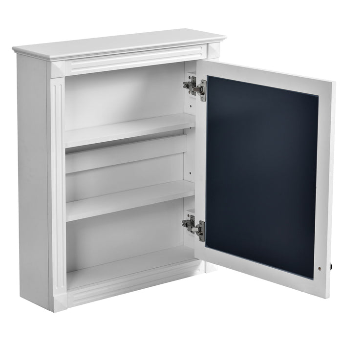 Wall Mounted Bathroom Storage Cabinet With Mirror, Medicine Cabinet With Height Adjustable Shelf