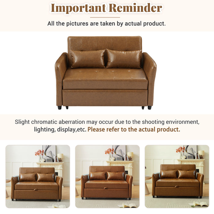 Convertible Sleeper Bed, Adjustable Oversized Armchair With 3 USB Ports