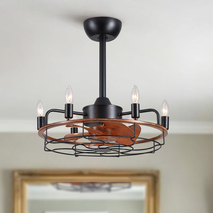 Modern Farmhouse Ceiling Fan, Adjustable Hanging