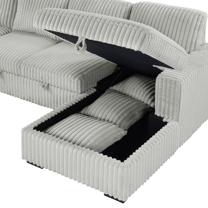 Thurston - Storage Sectional Sofa With Pop Up Bed