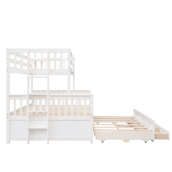 Bunk Bed With Twin Size Trundle And Drawers