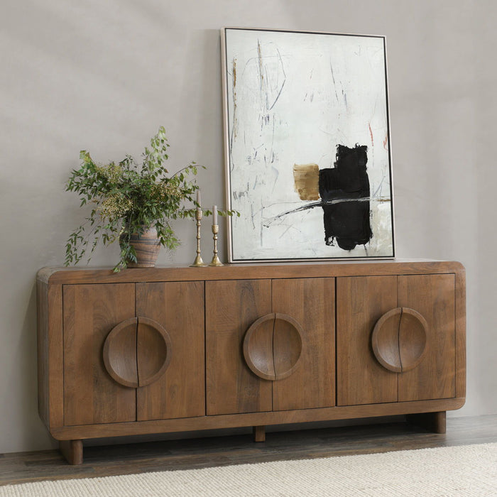 Vally - Wood 6 Door Buffet - Artisan Brown