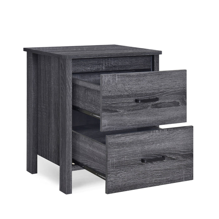 Titeca - Contemporary Wood 2 Drawer Nightstand