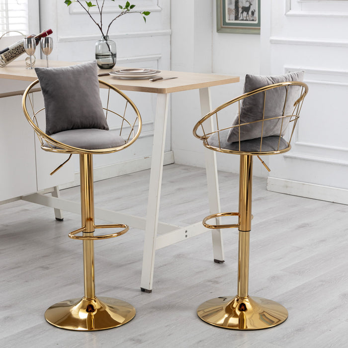Unique Design Bar Chair, 360 Degree Rotation, Adjustable Height, Suitable For Dining Room And Bar