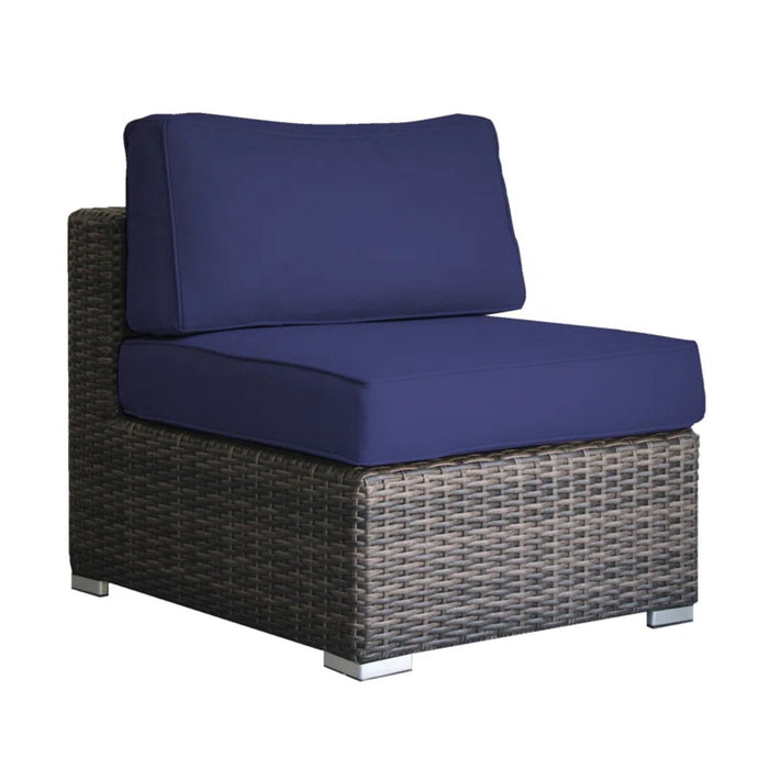 Modern Rattan Wicker Seating Group With Cushions