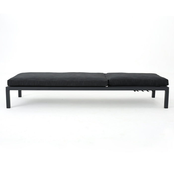 Modern Chaise Lounge With Wate Resistant Fabric Cushions