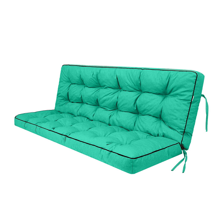 3 Seater Outdoor Porch Swing Cushion With Backrest, Waterproof
